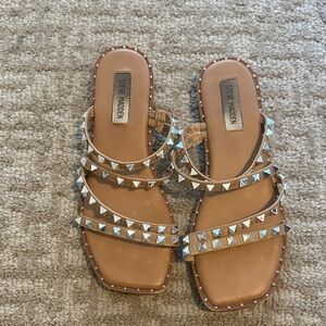 Steve Madden Brown Studded Sandals